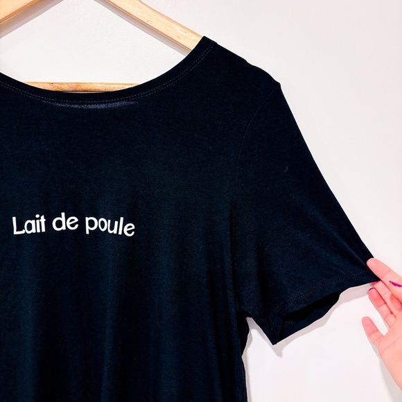 🌼NWOT🌼 LAIT DE POULE – Black maternity & nursing t-shirt | Size XL * - Picture 4 of 7